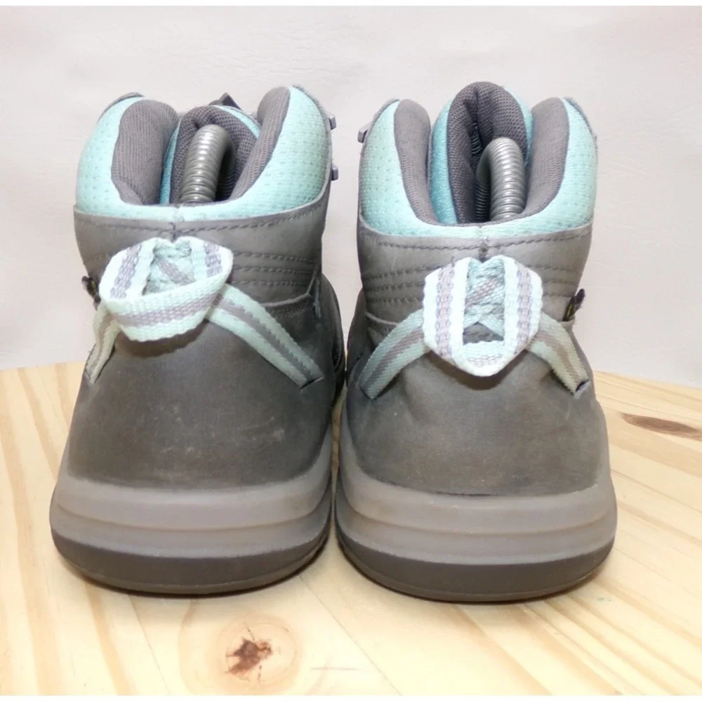 KEEN Ridge Flex Mid Waterproof Hiking Boots Grey/Blue Big Kids Sz‎ 7 / Women 8.5